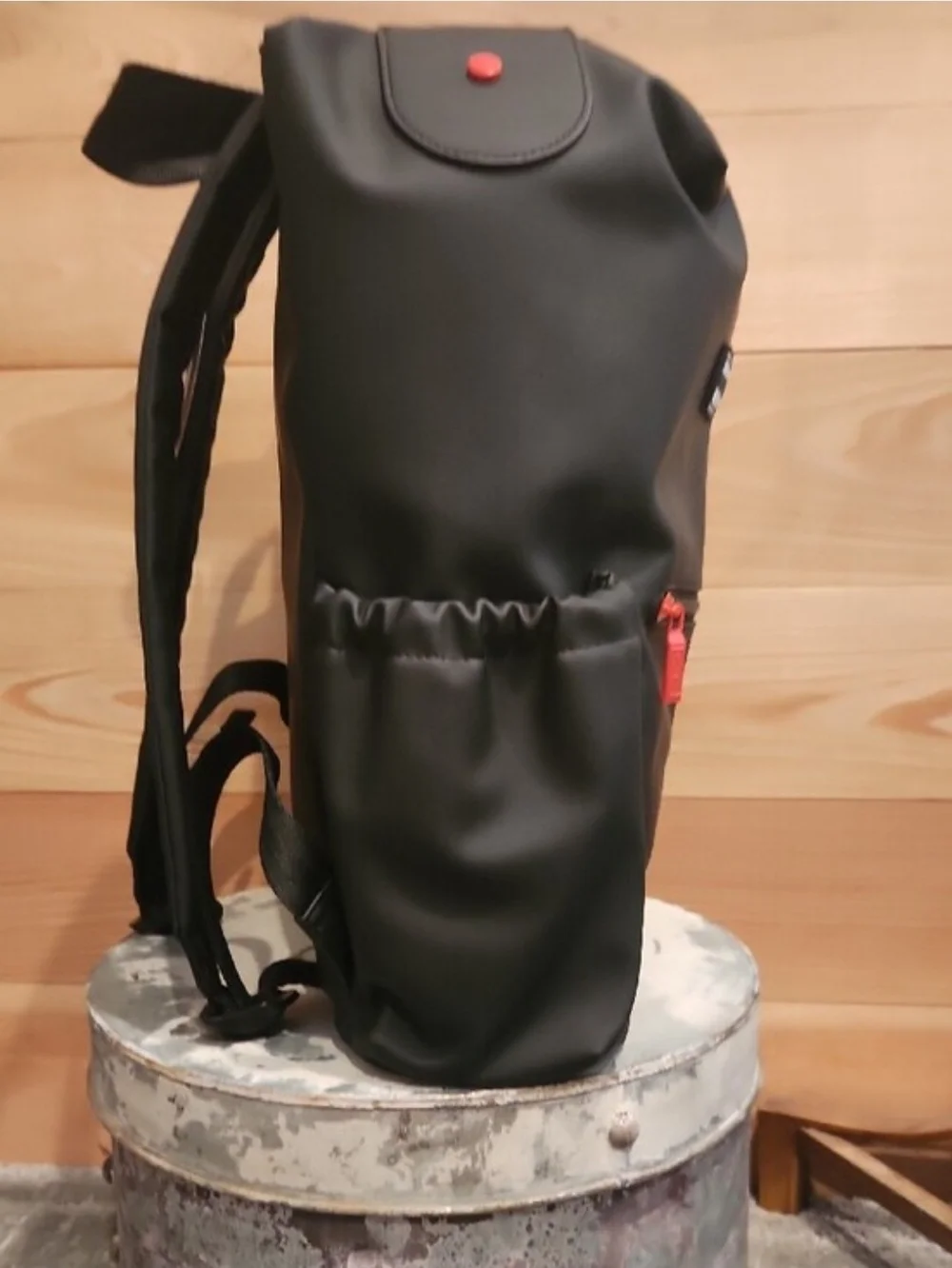 HUNTER Black Waterproof Roll-Top Backpack